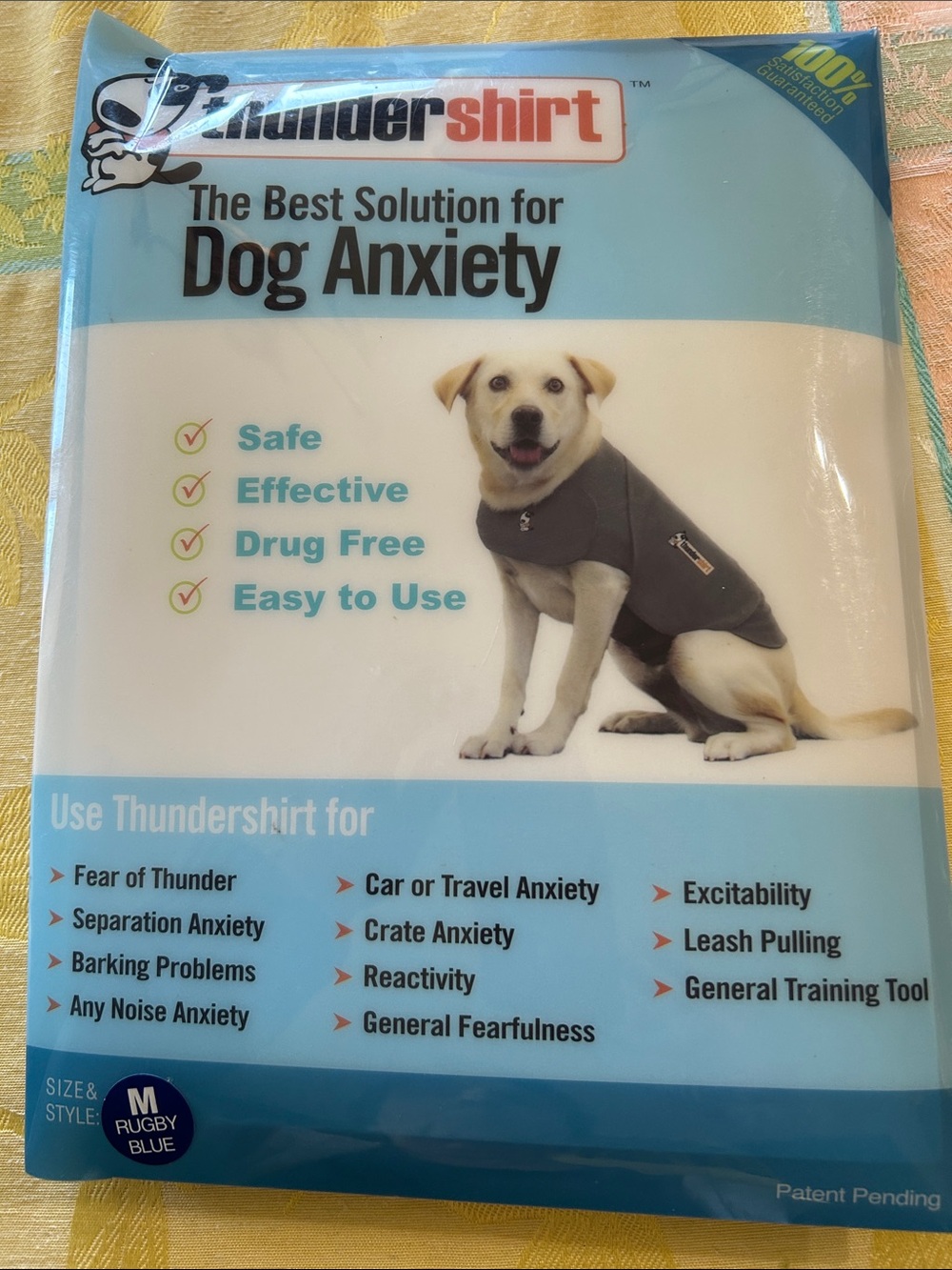 Thundershirt Dog Anxiety Relief Vest - Rugby Blue